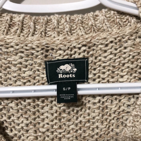 2 ROOTS Sweaters. Green and Oat SzS Soft 90% Cotton and 10% Raime. - Picture 7 of 9